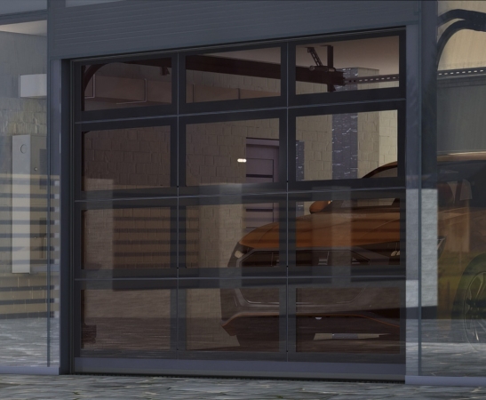 Панорамные ворота Алютех AluPro в Учкекене