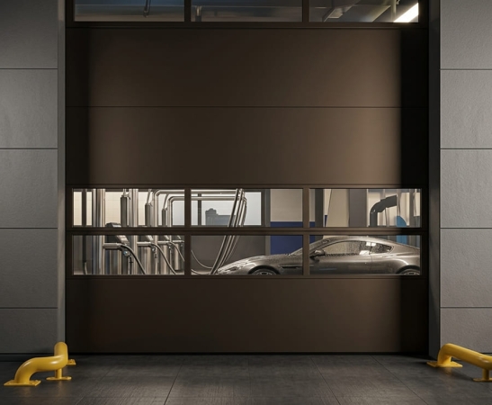 Панорамные ворота AluTherm в Учкекене