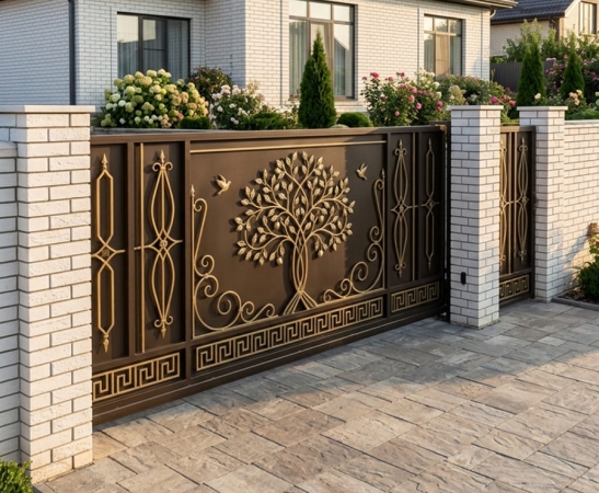 Металлические ворота в Учкекене