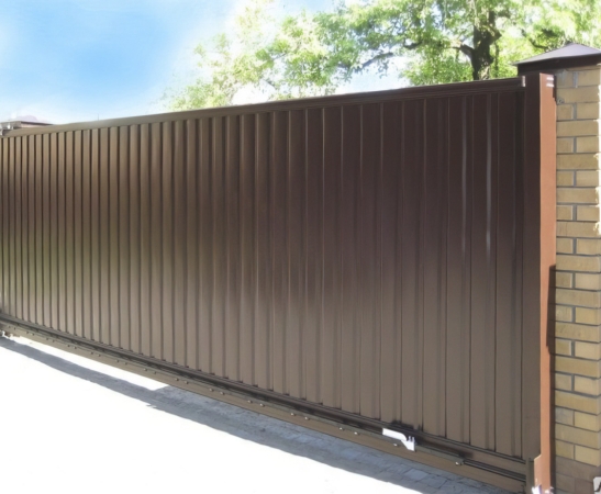 Ворота из профнастила в Учкекене