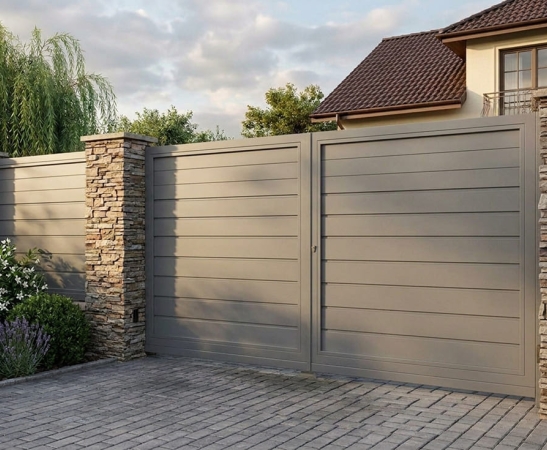 Распашные ворота в Учкекене