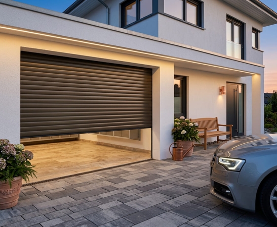 Ворота из роллетного профиля в Учкекене