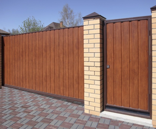 Ворота из металлического сайдинга в Учкекене