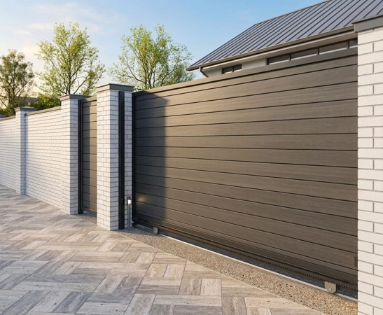 Ворота из металлического сайдинга в Учкекене